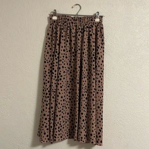 Spotted midi skirt